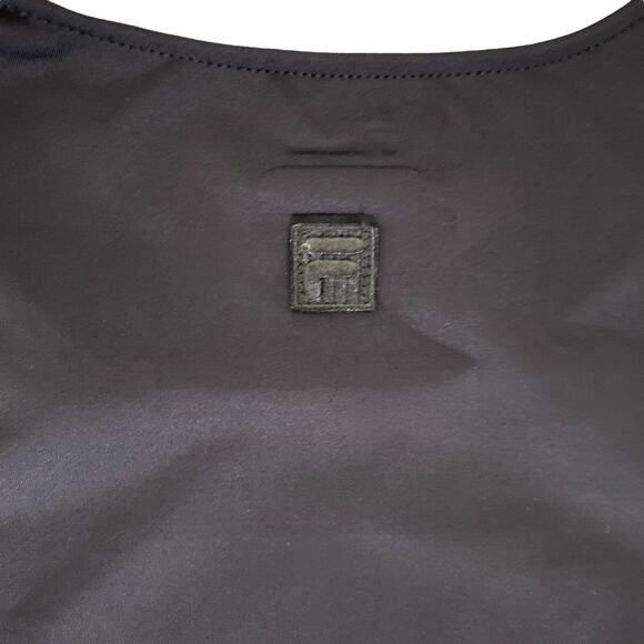 NWT Fila Activewear One Peplum Tank Top Sz M Black Fitted Stretchy 30+ UV Pro - Picture 4 of 12